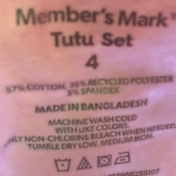 NWT Members Mark 2 Piece Mix And Match Tutu Set Girls Size 4. - Picture 2 of 6